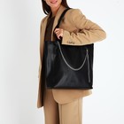 Сумка-шопер на молнии, цвет чёрный - фото 23254430