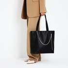 Сумка-шопер на молнии, цвет чёрный - фото 23254431