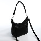 Сумка женская на молнии, цвет чёрный - фото 41331914