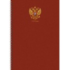 Тетрадь А4, 80 листов в линейку на гребне "Государственный символ", обложка мелованный картон, блок 60 г/м2 - фото 320391399