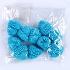 Шапка для игрушек вязаная, набор 10 шт., цвет голубой - фото 7825892