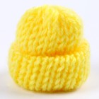 Шапка для игрушек вязаная, набор 10 шт., цвет жёлтый, размер 1 шт. — 3 × 4 см - фото 7825903