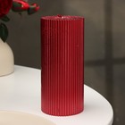 Свеча "Рельеф", 7×15см, красный металлик - фото 4775168