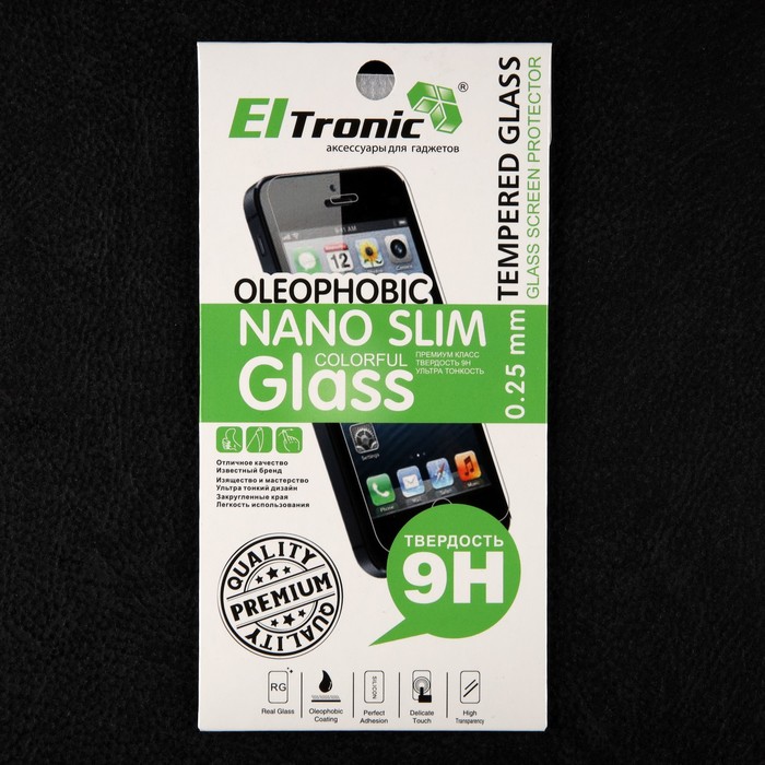 Защитное стекло Eltronic, для iPhone 15 Pro, противоударное, черное - фото 51479079