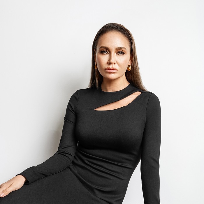Платье женское, цвет черный, размер 42 (XS)