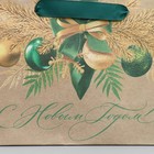 Пакет крафтовый горизонтальный «Новогодний изумруд», MS 23 х 18 х 10 см - фото 9072532