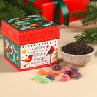 Подарочный набор «Сказочного года»: чай чёрный со вкусом апельсина 50 г., леденцы со вкусом фруктов 100 г. - фото 320391998