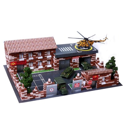 Конструктор из кирпичиков «Военная база», 1460 деталей, уценка