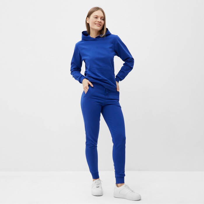 Комплект женский (фуфайка/брюки) НАЧЁС, цвет синий, размер 48 - Фото 1