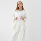 Комплект для девочки (жакет и брюки) MINAKU: PartyDress, цвет молочный, рост 158 см - фото 117410783