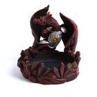 Пепельница "Дракон в латах", 11.7 х 10.3 х 11.3 см, коричневая - Фото 1