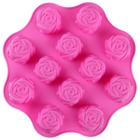 Форма силиконовая для выпечки Доляна «Море роз», 26×26×3 см, 12 ячеек, цвет МИКС - Фото 2
