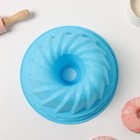 Форма для выпечки Доляна «Немецкий кекс. Заварное печенье», силикон, 23×10 см, цвет синий - Фото 3
