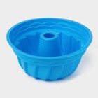 Форма для выпечки Доляна «Немецкий кекс. Заварное печенье», силикон, 23×10 см, синяя - Фото 3