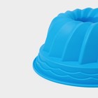 Форма для выпечки Доляна «Немецкий кекс. Заварное печенье», силикон, 23×10 см, синяя - Фото 4