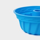 Форма для выпечки Доляна «Немецкий кекс. Заварное печенье», силикон, 23×10 см, синяя - Фото 5