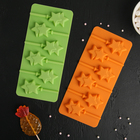 Форма для леденцов новогодний Доляна «Звёзды», силикон, 24×11×1 см, 6 ячеек (5.2×4 см), с палочками, МИКС - Фото 9