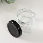 Банка для свечей стекло с крышкой "Четыре грани" прозрачная 50 мл 4,5х4,5х5,5 см - фото 23473103