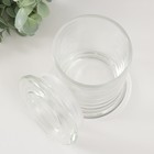 Банка для свечей стекло с крышкой прозрачная, 300 мл, 9×9×11 см - фото 23473116