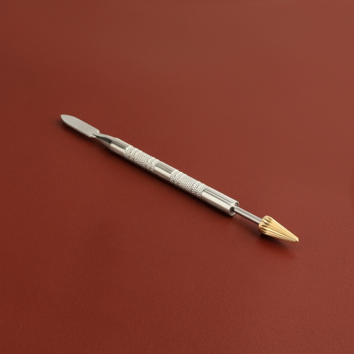 Ручка-аппликатор для кожи, 14,5 см, цвет серебряный/золотой