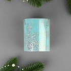 Фатин со снежинками, с голографией, 7,5 см, 11 ± 1 г/кв.м, 9,1 ± 0,5 м, цвет голубой №11 - фото 7692697