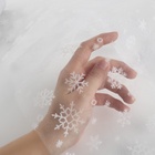 Фатин со снежинками, 15 см, 9.1±0.5 м, 11±1 г/м², белый №1 - Фото 5