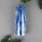 Фатин со снежинками, 15 см, 11 ± 1 г/кв.м, 9,1 ± 0,5 м, цвет синий №28 - Фото 2