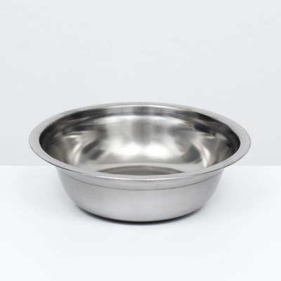 Миска металлическая эконом, 0.35 л, 13×4.5 см