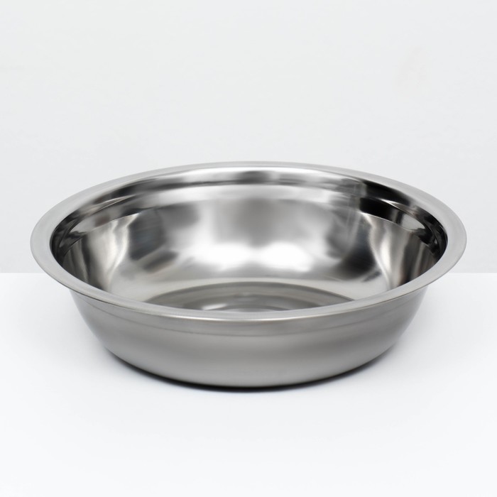 Миска металлическая эконом, 0.85 л, 21×6 см - Фото 1