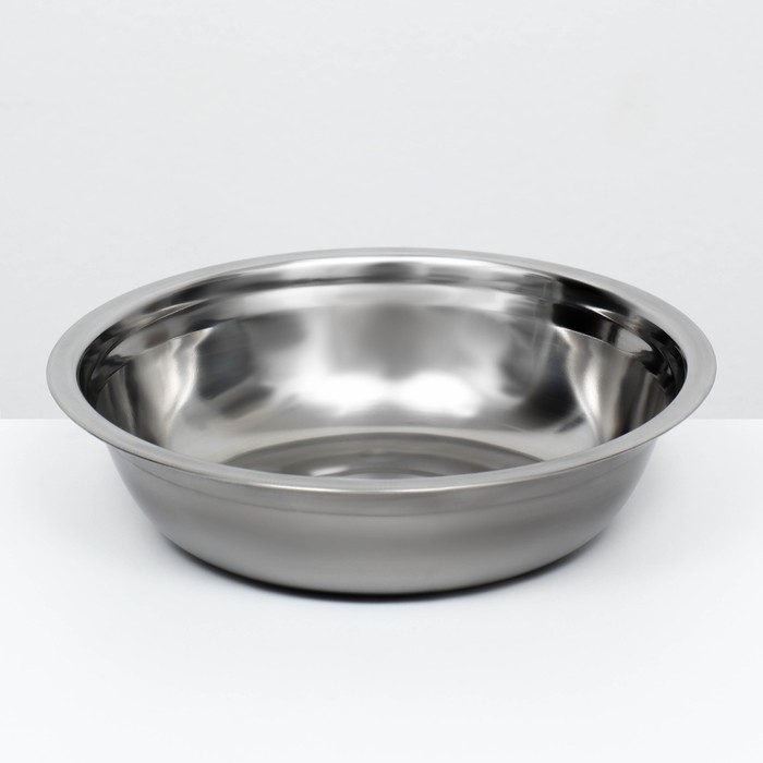 Миска металлическая эконом, 1.2 л, 23×6 см - Фото 1