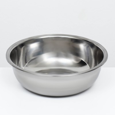 Миска металлическая эконом, 2.4 л, 23×8 см