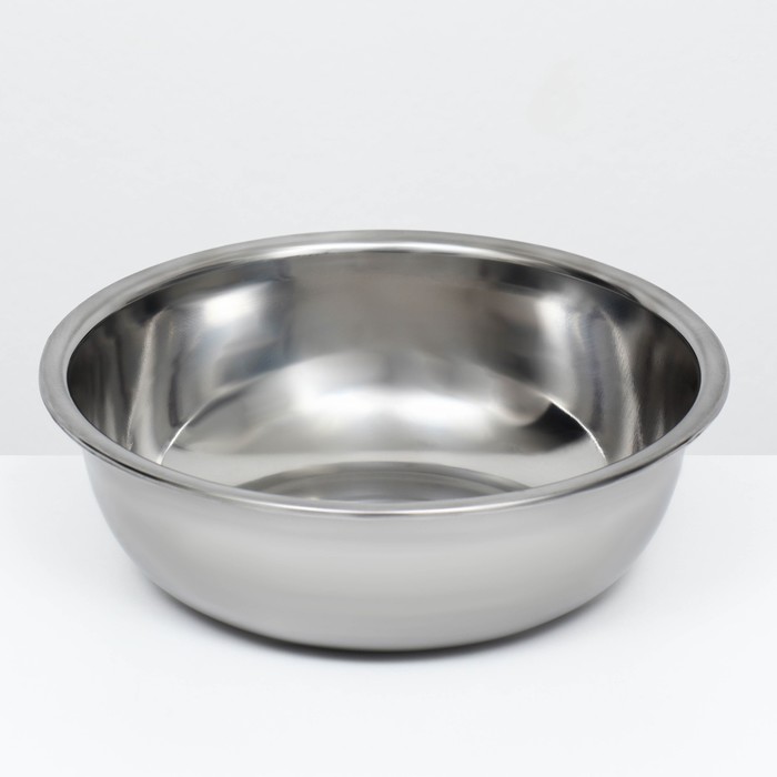 Миска металлическая эконом, 2.4 л, 23×8 см - Фото 1
