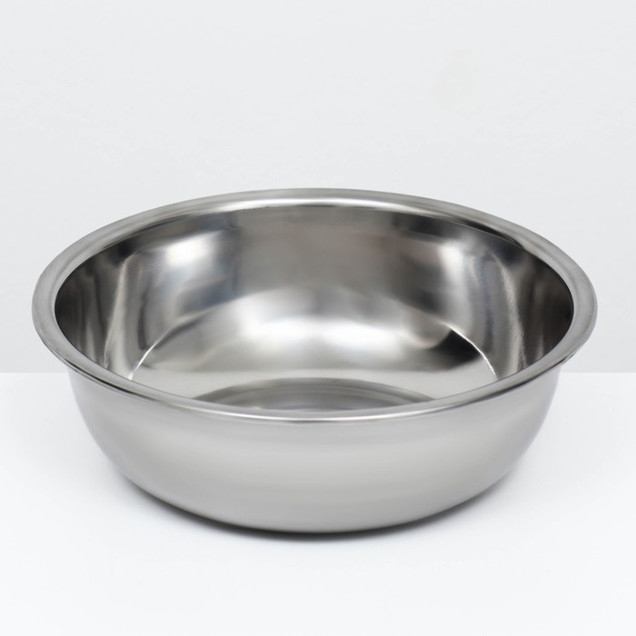 Миска металлическая эконом, 2.7 л, 25×8 см - Фото 1