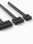 Набор строчных круглых пробойников для кожи, шаг = 5 мм, 3 шт., цвет чёрный - Фото 3