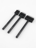 Набор строчных круглых пробойников для кожи, шаг = 5 мм, 3 шт., цвет чёрный - Фото 4