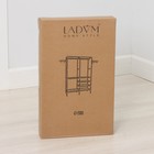 Вешалка напольная для одежды с полками для хранения LaDо́m, 107×35×173 см, цвет чёрный - Фото 7