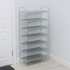 Полка для обуви LaDо́m, 7 ярусов, 60×30×120 см, белая - Фото 2