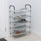 Полка для обуви LaDо́m, 5 ярусов, 60×30×102 см, серая - Фото 1