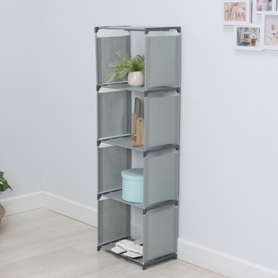 Стеллаж для хранения многофункциональный LaDо́m, 41×27×125 см, серый
