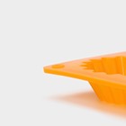 Форма для выпечки Доляна «Сладости. Круг реб», силикон, 28×21 см, 12 ячеек, d=6 см, d по дну = 4 см, оранжевая - Фото 8