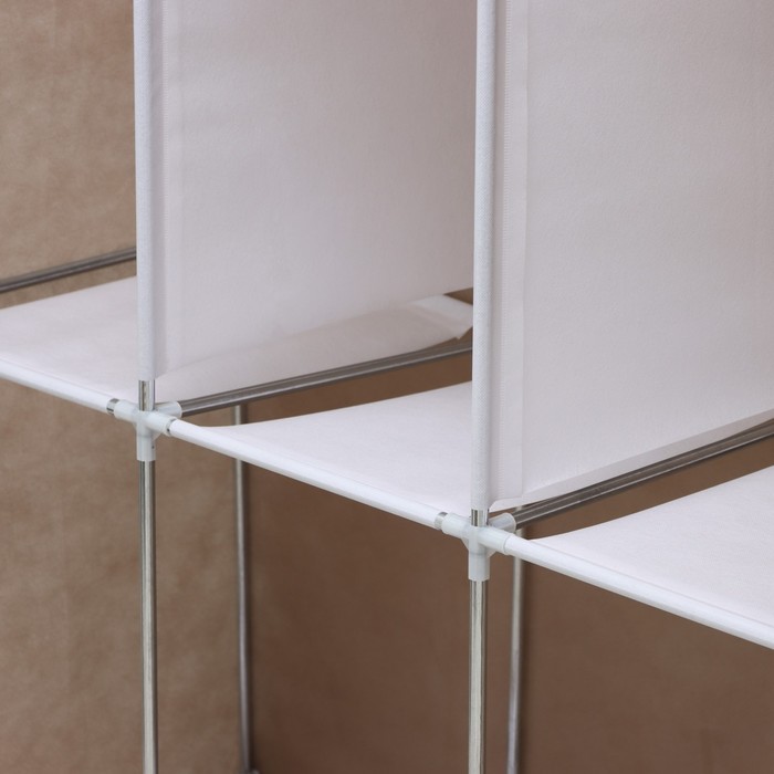 Шкаф тканевый каркасный, складной LaDо́m, 103×45×165 см, цвет бежевый