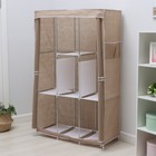 Шкаф тканевый каркасный, складной LaDо́m, 103×45×165 см, бежевый - Фото 3