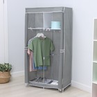 Шкаф тканевый каркасный, складной LaDо́m, 83×45×160 см, цвет серый - Фото 2