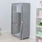 Шкаф тканевый каркасный, складной LaDо́m, 83×45×160 см, серый - Фото 5