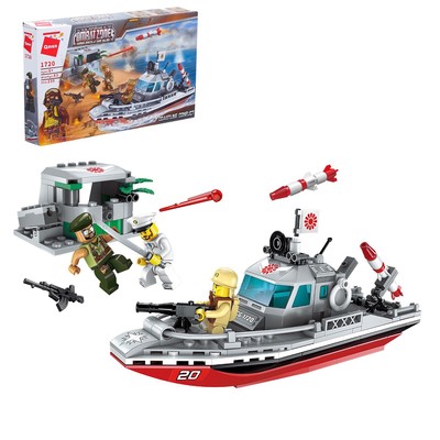 Уценка Конструктор Военная зона «Десантный катер», 3 минифигуры, 235 деталей