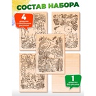 Выжигание. Набор досок для выжигания и росписи «Животный мир» А5, 5 шт. - Фото 2
