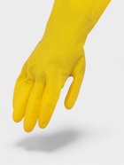 Перчатки хозяйственные Доляна, 2 пары, размер M, ХБ напыление, латексные, жёлтые - Фото 5