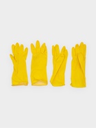 Перчатки хозяйственные Доляна, 2 пары, размер M, ХБ напыление, латексные, жёлтые - Фото 3
