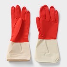 Перчатки хозяйственные плотные Доляна, латекс, размер M, 47 г, цвет красный - Фото 5