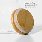 Банка для сыпучих BellaTenero «Бамбук», 400 мл, 9.5×9.5 см, с бамбуковой крышкой, стекло, прозрачная - Фото 3